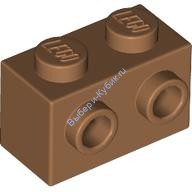 Деталь Лего Кубик Модифицированный 1 х 2 С Штырьками На Стороне Цвет Карамельный