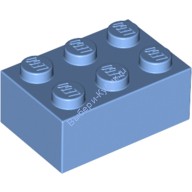 Деталь Лего Кубик 2 х 3 Цвет Голубой
