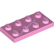 Деталь Лего Пластина 2 х 4 Цвет Ярко-Розовый