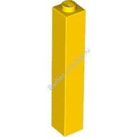 Деталь Лего Кубик 1 х 1 х 5 - Закрытый Штырек Цвет Желтый