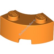 Деталь Лего Кубик Круглый Угол 2 х 2 С Усиленным Нижним Креплением Цвет Оранжевый