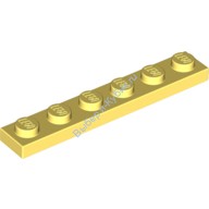 Деталь Лего Пластина 1 х 6 Цвет Ярко-Светло-Желтый