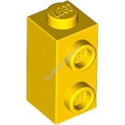 Деталь Лего Кубик Модифицированный 1 x 1 x 1 2/3 С Штырьками На Стороне Цвет Желтый