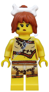    Минифигурка Лего - Пещерная женщина, серия 5 (только минифигурка без подставки и аксессуаров)  col069