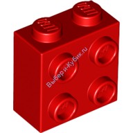 Деталь Лего Кубик Модифицированный1 x 2 x 1 2/3 С Штырьками На Стороне Цвет Красный