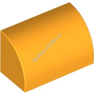 Деталь Лего Кубик Модифицированный 1 х 2 х 1 Без Штырьков С Закругленным Верхом Цвет Ярко-Светло-Оранжевый
