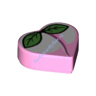 Деталь Лего Плитка Круглая 1 х 1 Сердце С Рисунком Цвет Ярко-Розовый