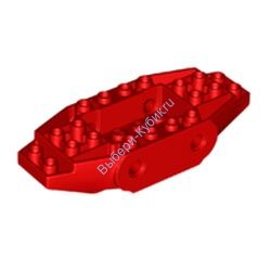 Деталь Лего Основание Автомобиля  4 x 10 x 1 2/3 С 4 Боковыми Отверстиями Для Штифтов Цвет Красный