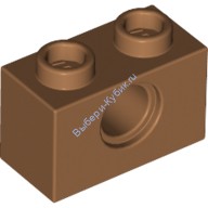 Деталь Лего Техник Кубик 1 х 2 С Отверстием Цвет Карамельный