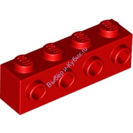 Деталь Лего Кубик Модифицированный 1 х 4 С 4 Штырьками На Стороне Цвет Красный