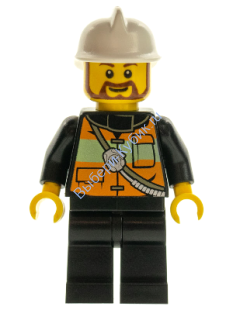 Минифигурка Лего Сити - Пожарный