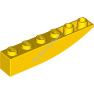 Деталь Лего Скос Изогнутый 6 х 1 Перевернутый Цвет Желтый