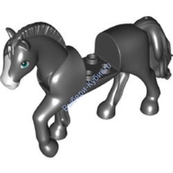 Деталь Лего Лошадь С Подвижной Шеей Цвет Черный