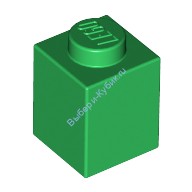 Деталь Лего Кубик 1 х 1 Цвет Зеленый