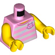 Деталь Лего Торс С Рисунком Цвет Ярко-Розовый