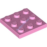 Деталь Лего Пластина 3 х 3 Цвет Ярко-Розовый