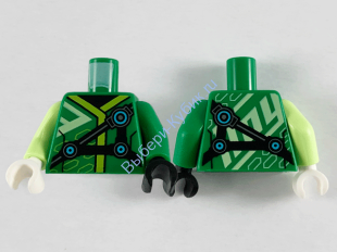 Деталь Лего Торс С Рисунком Цвет Зеленый