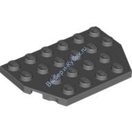 Деталь Лего Пластина Клин 4 х 6 Обрезанные Углы Цвет Темно-Серый