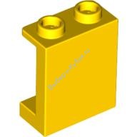 Деталь Лего Панель 1 х 2 х 2 С Боковыми Усилителями - Полые Штырьки Цвет Желтый
