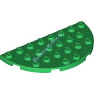 Деталь Лего Пластина Полукруг 4 х 8 Цвет Зеленый