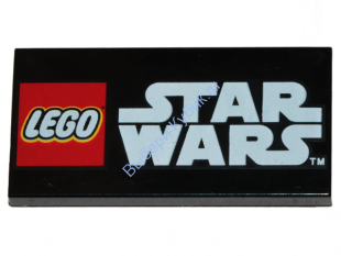 Деталь Лего Плитка 2 х 4 С Рисунком LEGO Star Wars Цвет Черный