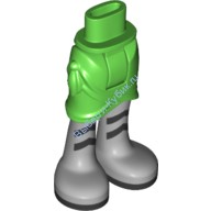 Деталь Лего Мини Долл Ноги С Рисунком Цвет Ярко-Зеленый