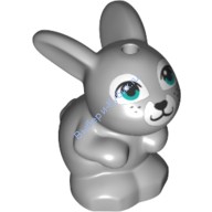 Деталь Лего Заяц / Кролик Цвет Светло-Серый