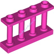 Деталь Лего Забор 1 х 4 х 2 С Четырьмя Штырьками Цвет Темно-Розовый
