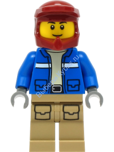 Минифигурка Лего Сити Спасатель Дикой Природы