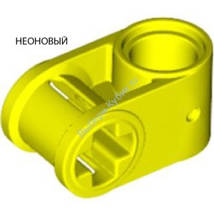 Деталь Лего Техник Коннектор Перпендикулярный Цвет Неоново-Желтый