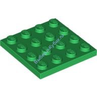Деталь Лего Пластина 4 х 4 Цвет Зеленый