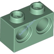 Деталь Лего Техник Кубик 1 х 2 С Отверстиями Цвет Песочно-Зеленый