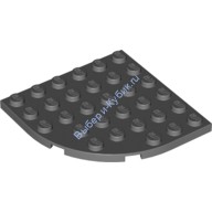 Деталь Лего Пластина Круглая Угол 6 х 6 Цвет Темно-Серый