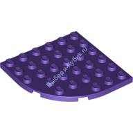 Деталь Лего Пластина Круглая Угол 6 х 6 Цвет Темно-Фиолетовый