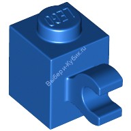 Деталь Лего Кубик Модифицированный 1 х 1 С Горизонтальной Защелкой Цвет Синий