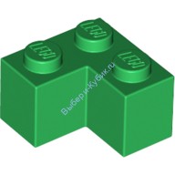 Деталь Лего Кубик 2 х 2 Угол Цвет Зеленый