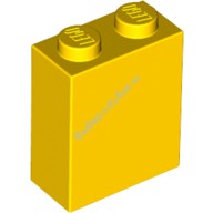 Деталь Лего Кубик 1 х 2 х 2 Под Штырек Цвет Желтый