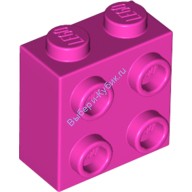 Деталь Лего Кубик Модифицированный1 x 2 x 1 2/3 С Штырьками На Стороне Цвет Темно-Розовый