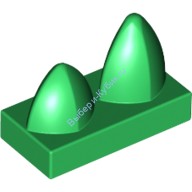 Деталь Лего Плитка Модифицированная 1 х 2 С 2 Вертикальными Зубами Цвет Зеленый