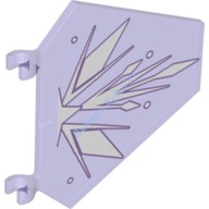 Деталь Лего Флаг 5 х 6 Шестиугольный с Рисунком Цвет Прозрачно-Фиолетовый