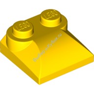 Деталь Лего Кубик Модифицированный 2 х 2 х 2/3 Два Штырька Закругленный Скос Цвет Желтый
