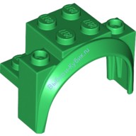 Деталь Лего Автомобильное Крыло 4 х 2 1/2 х 2 1/3 С Аркой Круглое Цвет Зеленый