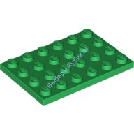 Деталь Лего Пластина 4 х 6 Цвет Зеленый