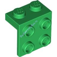 Деталь Лего Кронштейн 1 х 2 - 2 х 2 Цвет Зеленый