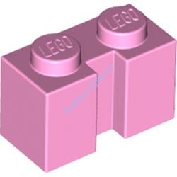Деталь Лего Кубик Модифицированный 1 х 2 С Углублением Цвет Ярко-Розовый