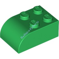 Деталь Лего Кубик Модифицированный 2 х 3 С Закругленным Верхом Цвет Зеленый