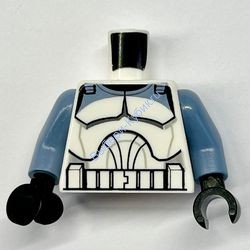 Деталь Лего Торс С Рисунком Цвет Белый