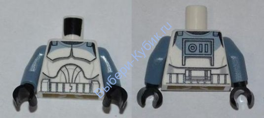 Деталь Лего Торс С Рисунком Цвет Белый