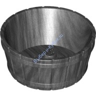 Деталь Лего Половина Бочки С Отверстием Под Ось Цвет Перламутрово-Темно-Серый