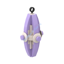 Набор деталей Лего ОТ Выбери Кубик Ёлочная Игрушка Сосулька Большая Лавандовая